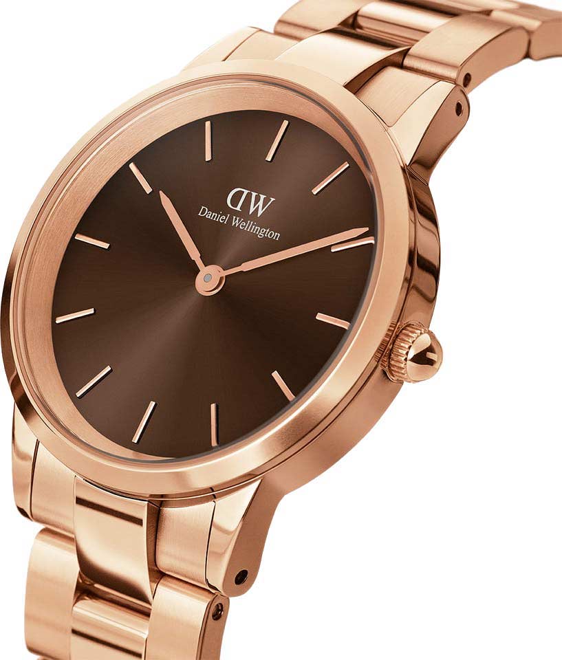 Daniel Wellington Daniel Wellington Iconic Link Amber DW00100461 , наручные женские часы фото под углом