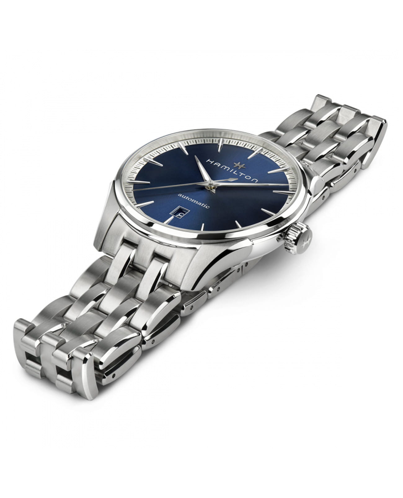 Hamilton Hamilton Jazzmaster Gent Day Automatic H32475140 швейцария наручные мужские часы заводная головка с логотипом Hamilton