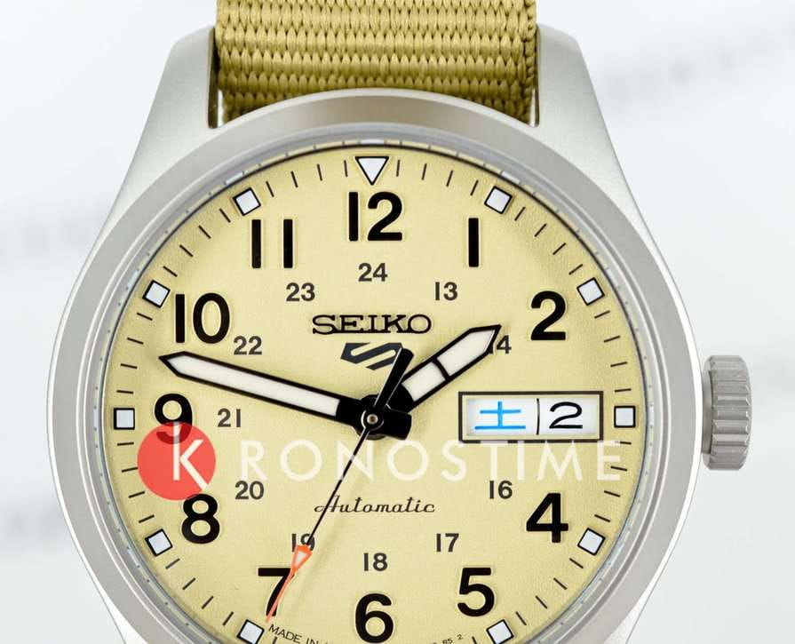 Seiko Seiko 5 Sports SRPJ83K1, 5 sports япония мужские часы на браслете тканевый боковой вид