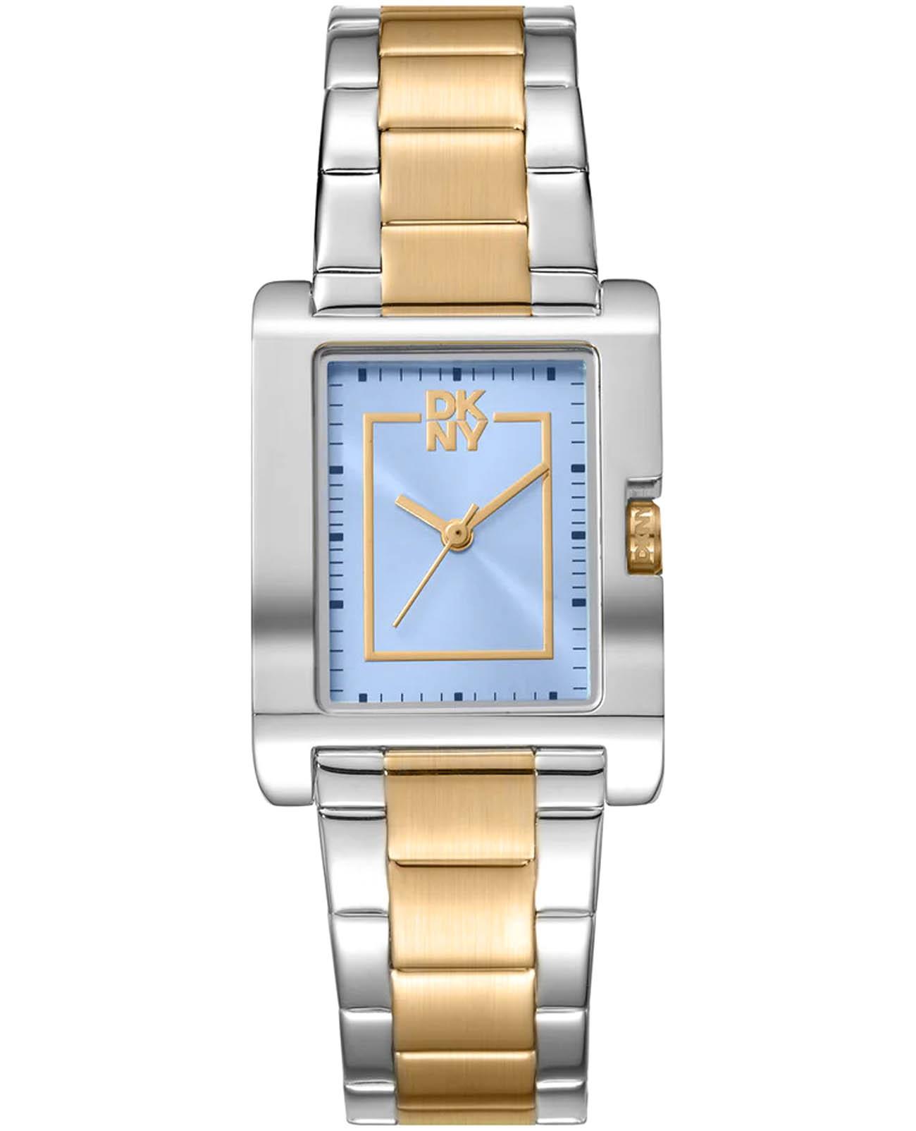DKNY DKNY Westside Midi DK1L007M0095  DK1L007M0095 кварцевые женские часы голубой циферблат, браслет нержавеющая сталь с ip-покрытием — вид спереди