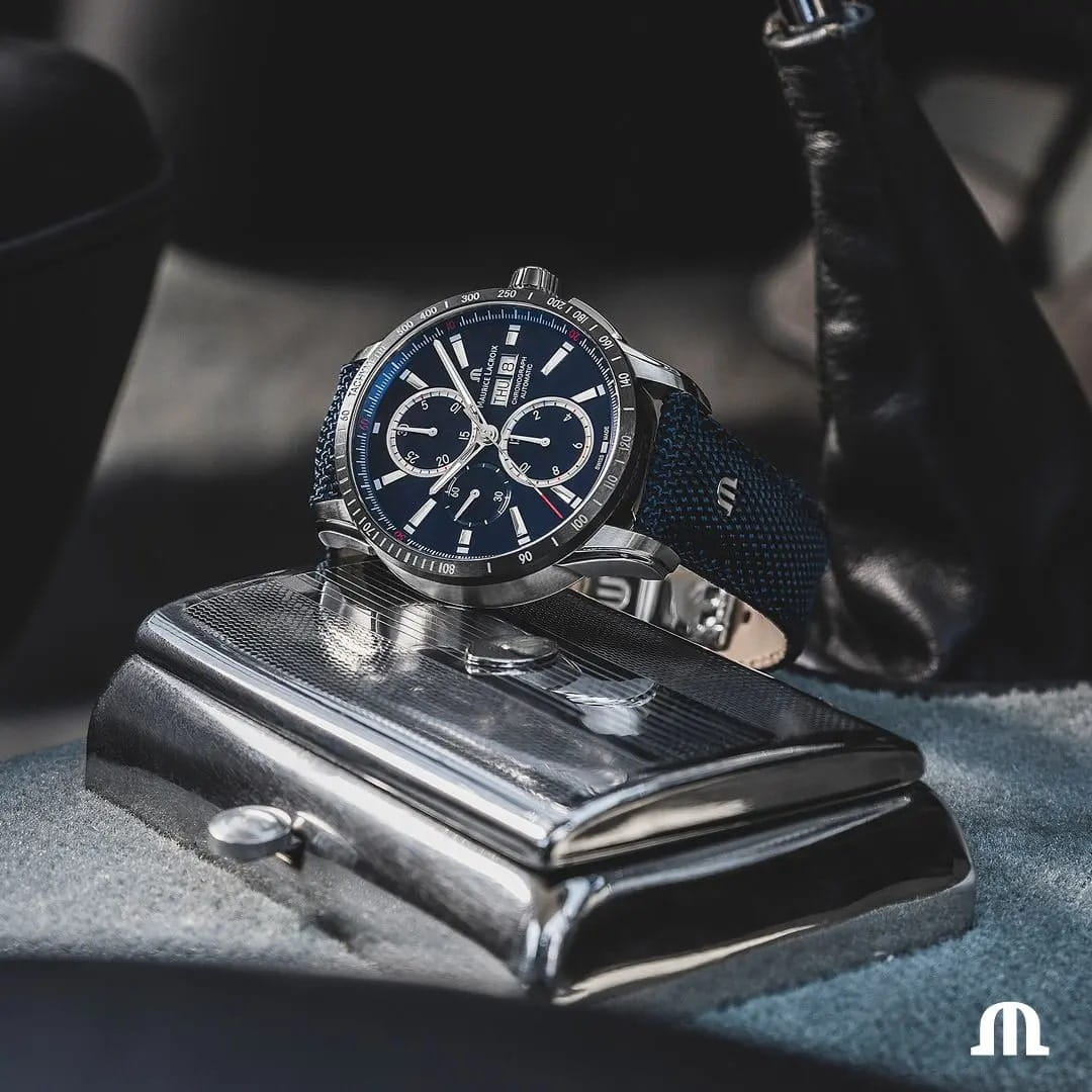 Оригинальные часы Maurice Lacroix Maurice Lacroix Pontos Chronograph 43mm PT6038-SSL24-430-4 механические калибр механизма ml112 общий вид