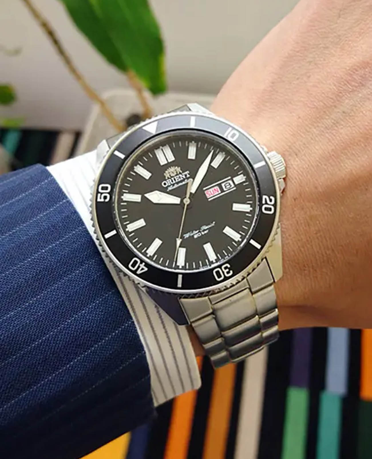 Orient Orient Diving Sport Automatic RA-AA0008B (RN-AA0008B) механические мужские часы часы крупный план черный циферблата