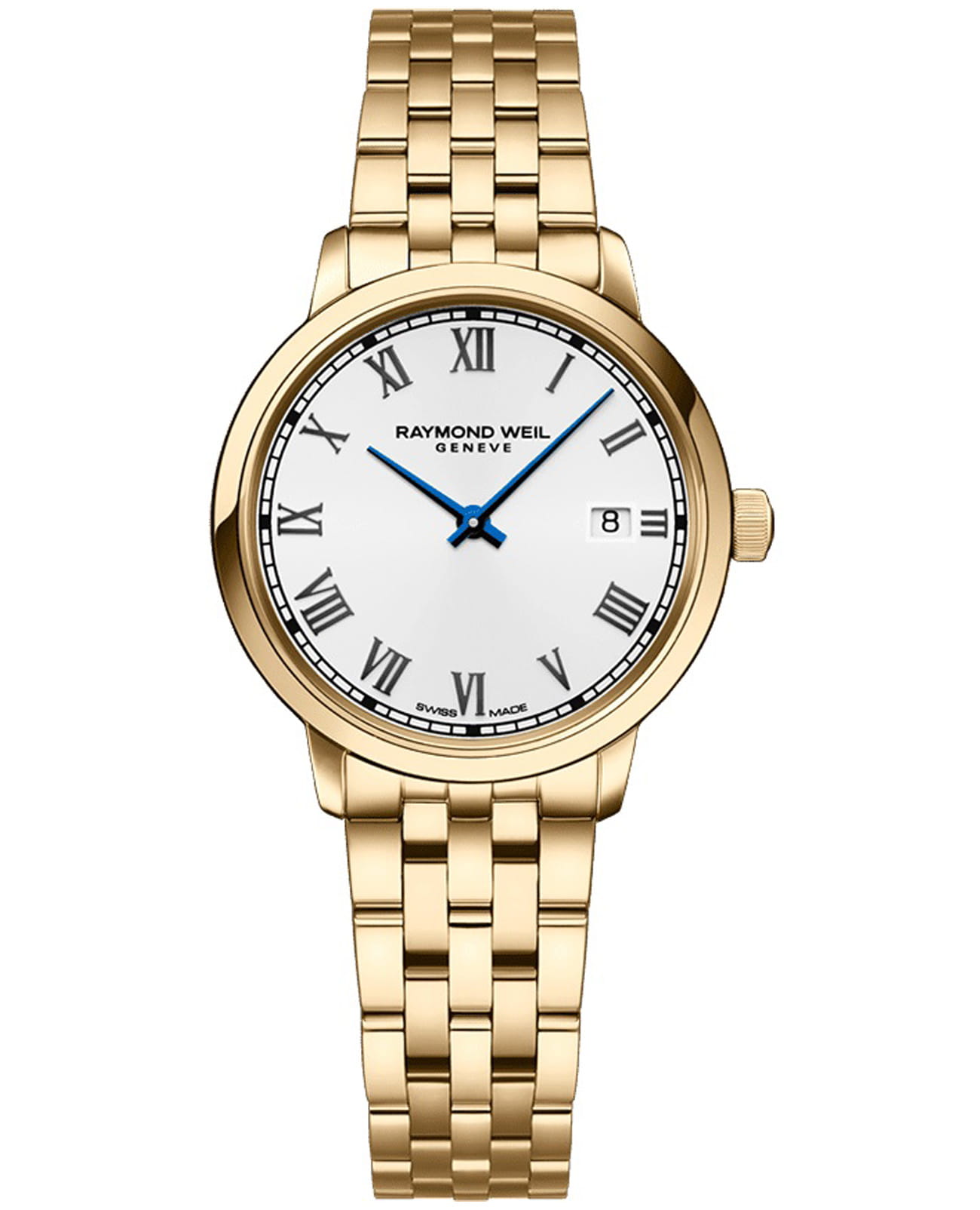 Raymond Weil Raymond Weil Toccata 5985-P-00359  5985-P-00359 кварцевые женские часы белый циферблат, браслет нержавеющая сталь с pvd-покрытием — вид спереди