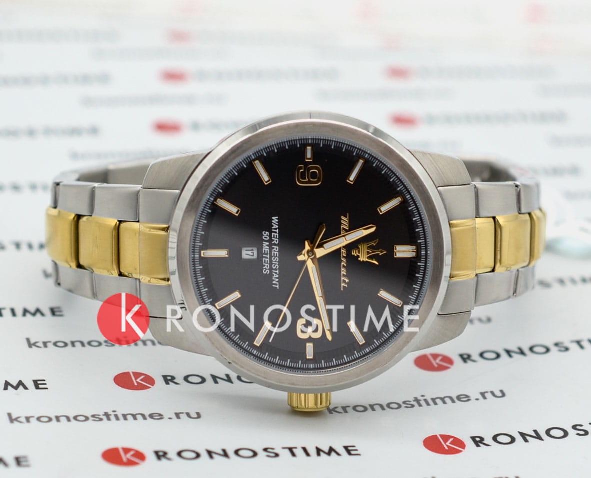 Maserati Maserati Successo R8853121009 кварцевые мужские часы часы крупный план черный циферблата