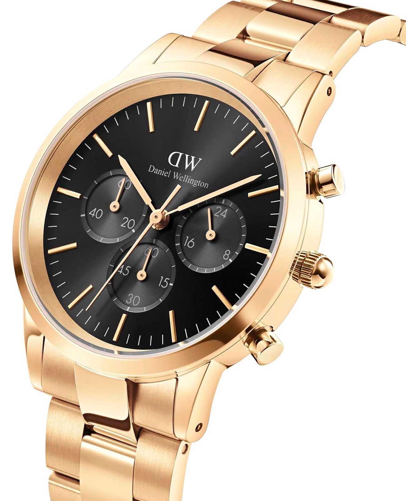 Daniel Wellington Daniel Wellington Iconic Link Arctic DW00100641, iconic швеция мужские часы на браслете нержавеющая сталь с pvd-покрытием боковой вид