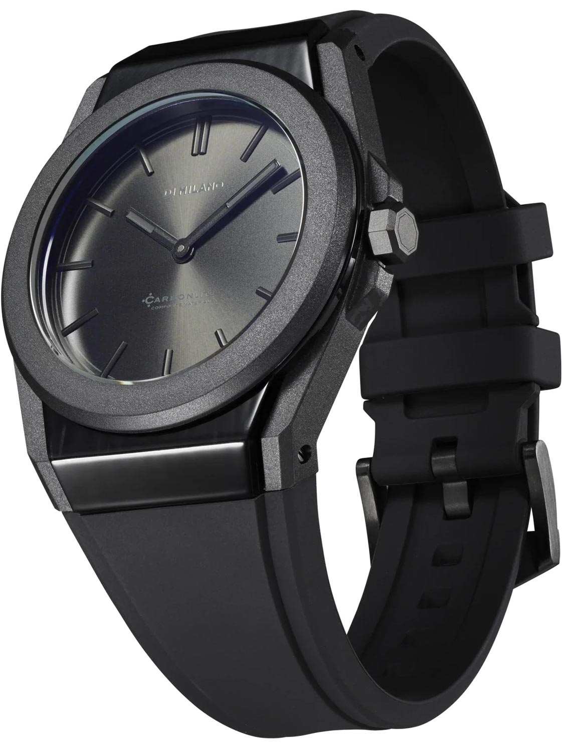 D1 Milano D1 Milano Carbonlite CLRJ03,  италия мужские часы на браслете силикон боковой вид