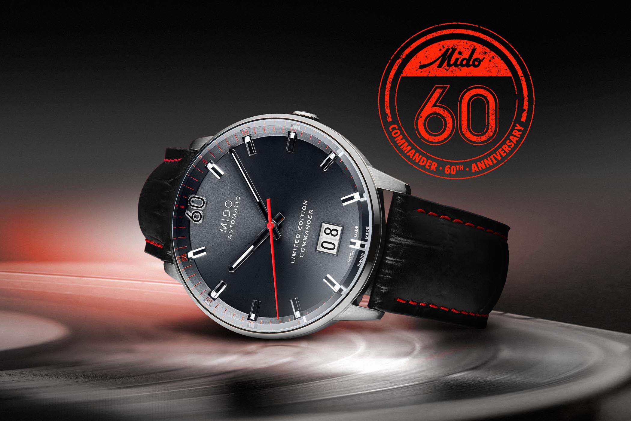 Mido Mido Commander Big Date 60th Anniversary Limited Edition M021.626.16.081.00 швейцария наручные мужские часы заводная головка с логотипом Mido