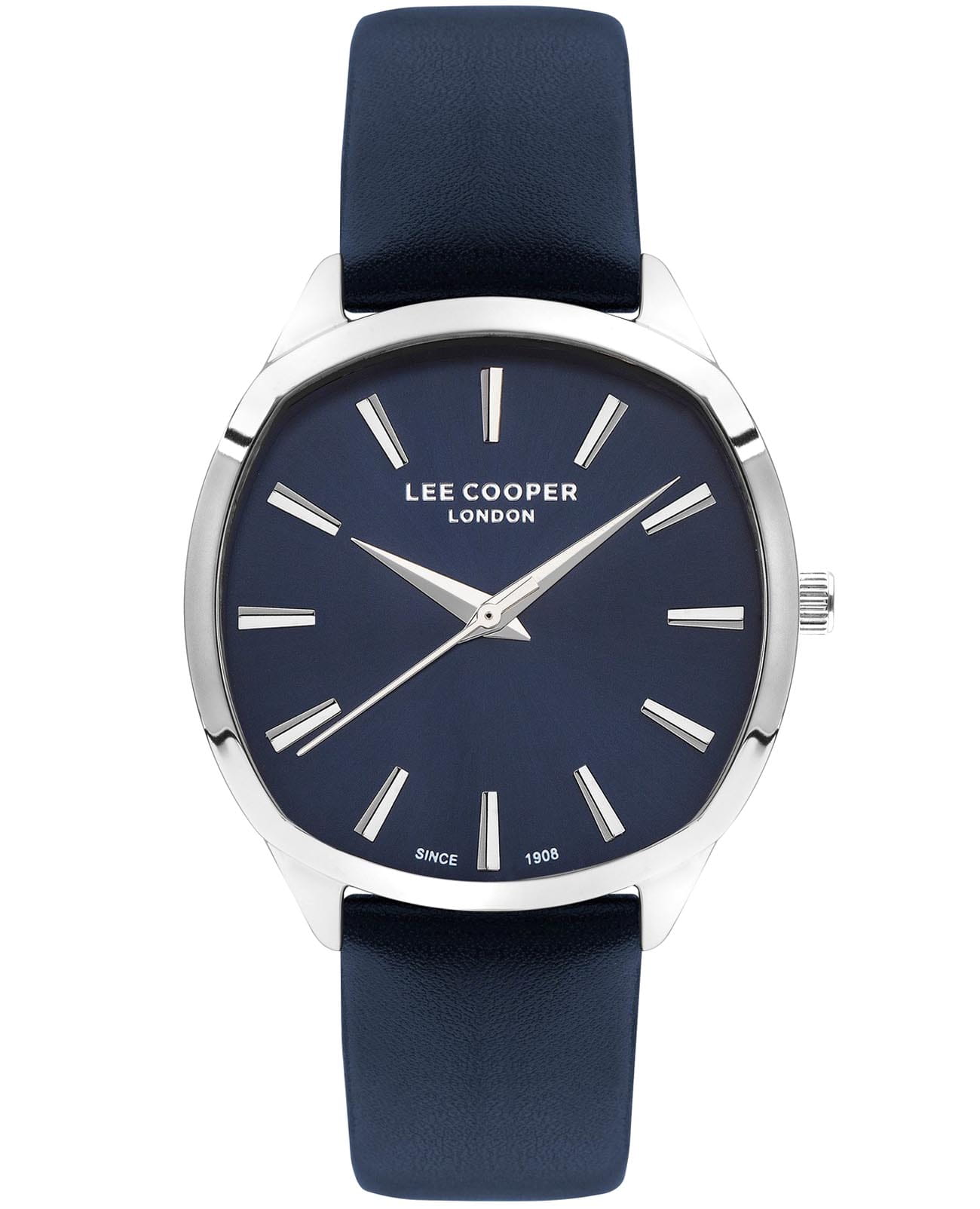Lee Cooper Lee Cooper LC07578.399  LC07578.399 кварцевые женские часы синий циферблат, браслет кожаный — вид спереди