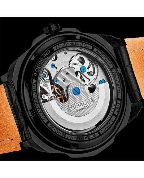 Stuhrling Stuhrling Navigator 1012.04 мужские часы черный циферблат на запястье