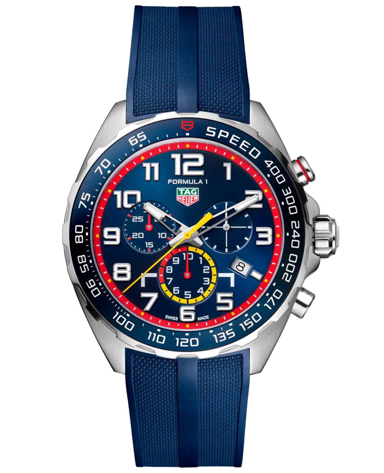 TAG Heuer TAG Heuer Formula 1 x Red Bull Racing CAZ101AL.FT8052  CAZ101AL.FT8052 кварцевые мужские часы синий циферблат, браслет каучук — вид спереди