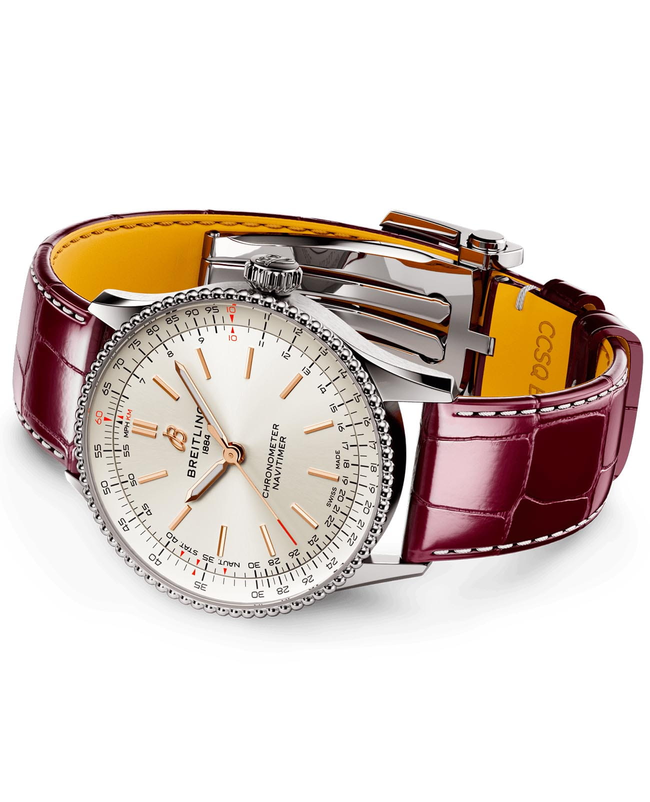 Breitling Breitling Navitimer Automatic 36 A17327211G1P1, navitimer швейцария мужские часы на браслете кожаный боковой вид