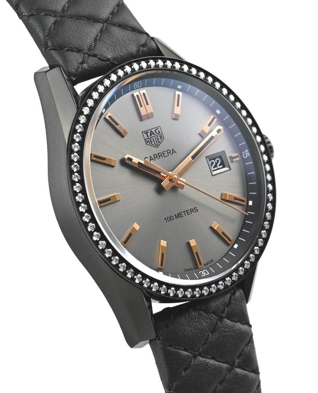 TAG Heuer TAG Heuer Carrera WAR1115.FC6392, carrera швейцария женские часы на браслете кожаный боковой вид