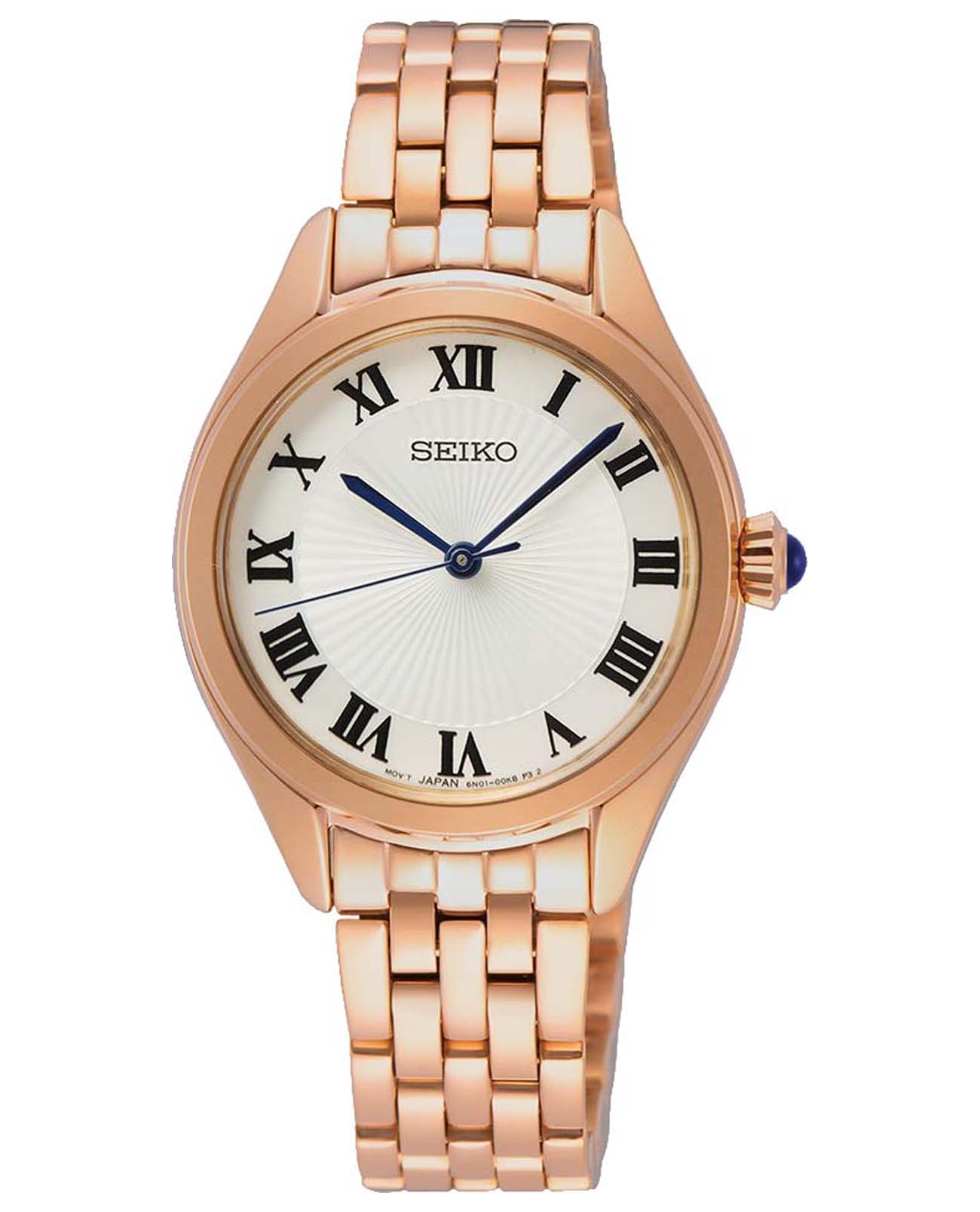 Seiko Seiko Conceptual Series Dress SUR332P1  SUR332P1 кварцевые женские часы белый циферблат, браслет сталь c pvd покрытием — вид спереди