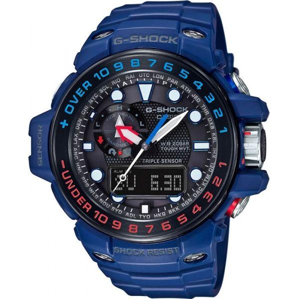 Casio Casio G-Shock GWN-1000H-2A  GWN-1000H-2A электронные мужские часы черный циферблат, браслет силикон — вид спереди