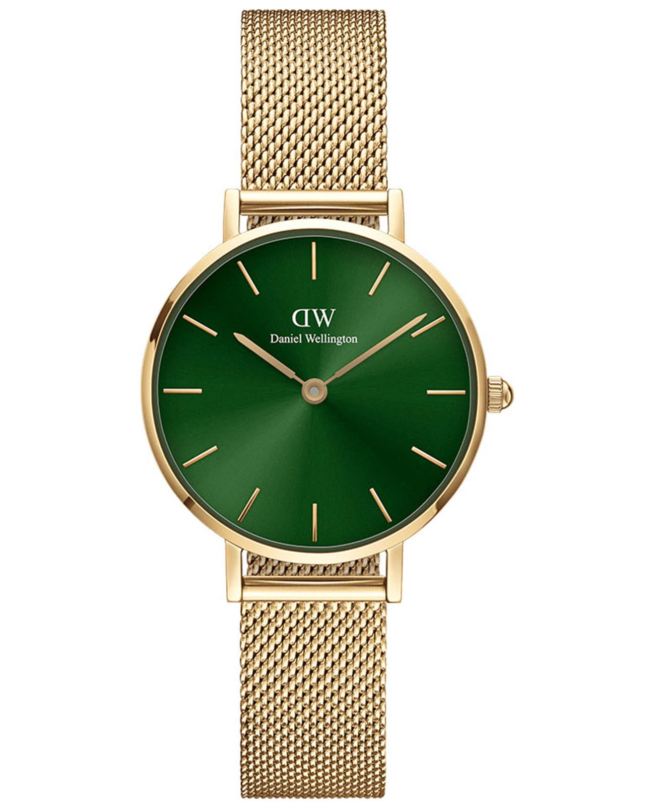 Daniel Wellington Daniel Wellington Petite Unitone DW00100479  DW00100479 кварцевые женские часы зеленый циферблат, браслет сталь c pvd покрытием — вид спереди