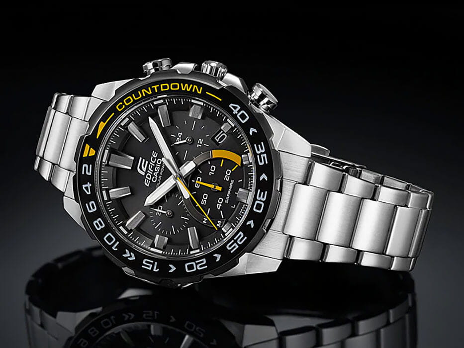 Casio Casio Edifice EFS-S550DB-1A мужские часы черный циферблат на запястье