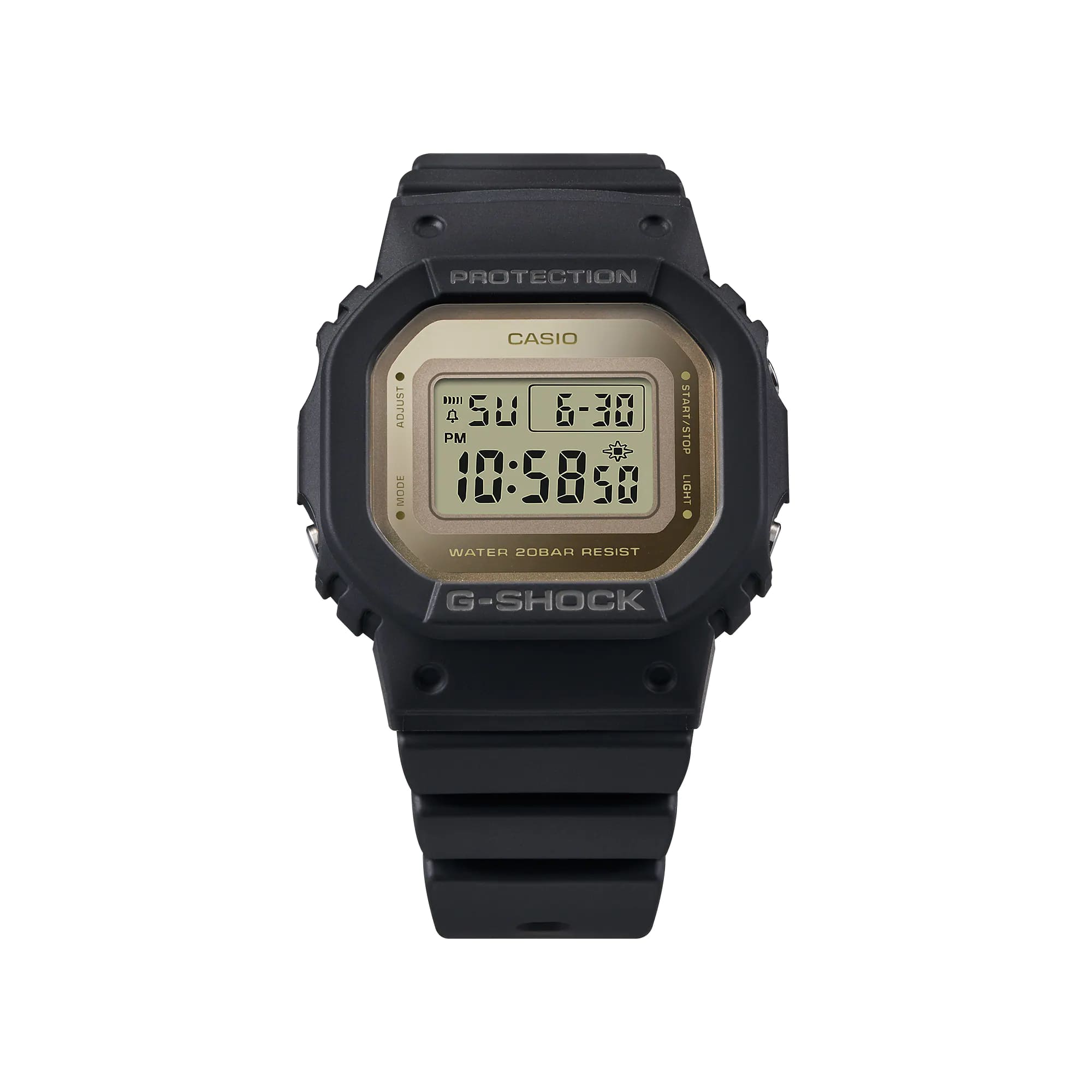 Casio Casio G-Shock GMD-S5600-1 электронные мужские часы часы крупный план золотой циферблата