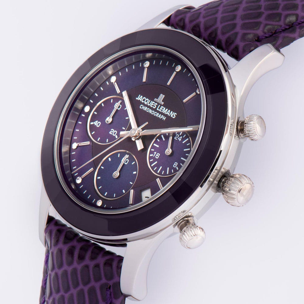 Jacques Lemans Jacques Lemans Venice 1-2151J,  австрия женские часы на браслете кожаный боковой вид