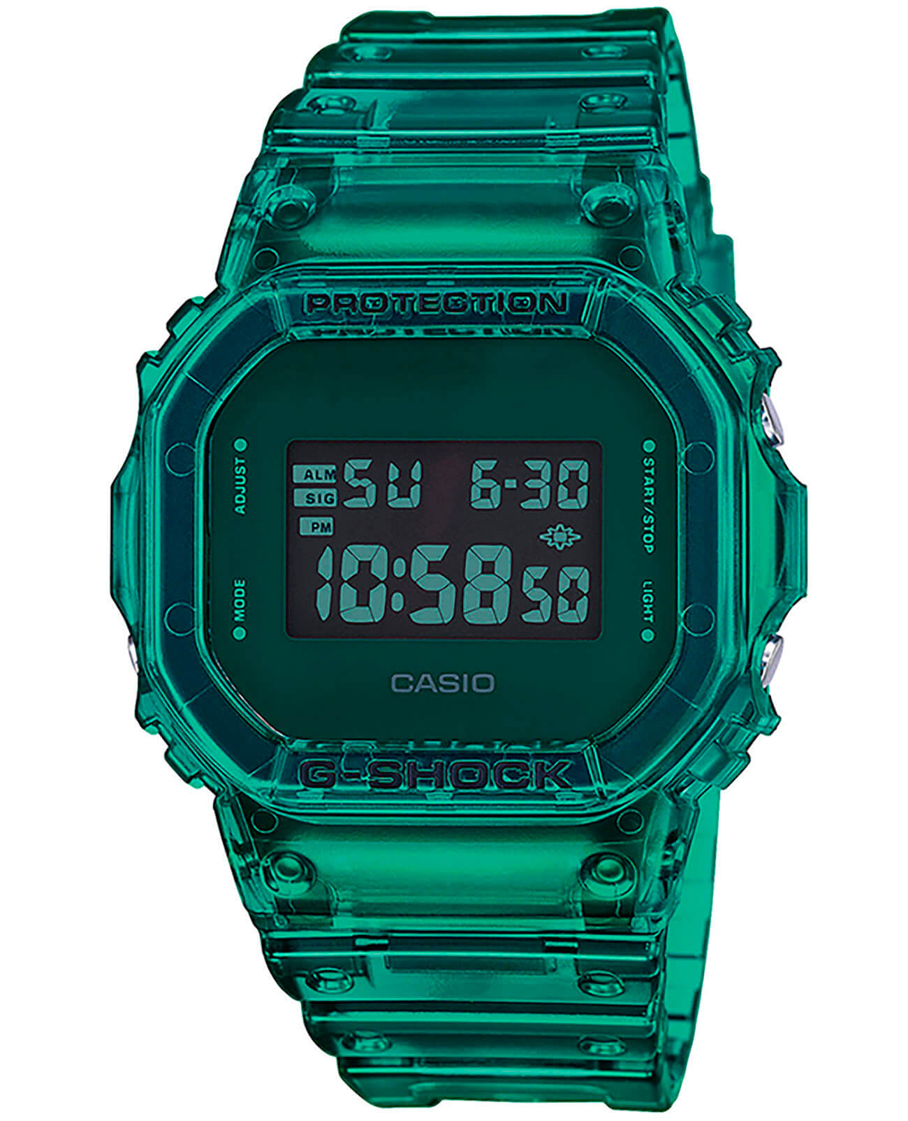 Casio Casio G-Shock DW-5600SB-3 DW-5600 DW-5600SB-3ER электронные мужские часы серый циферблат, браслет пластик — вид спереди