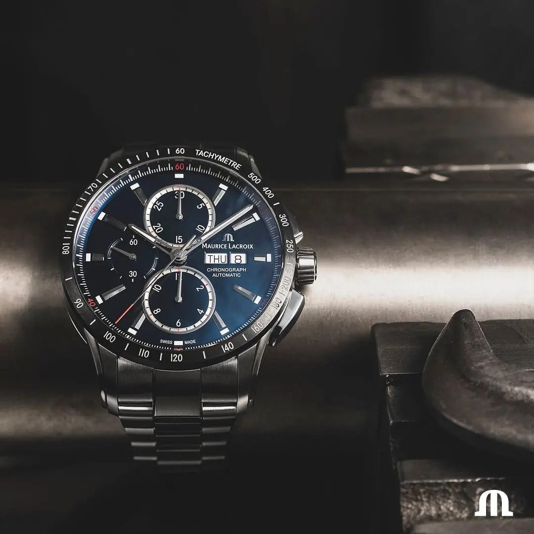 Maurice Lacroix Maurice Lacroix Pontos Chronograph 43mm PT6038-SSL22-430-1 , наручные мужские часы фото под углом
