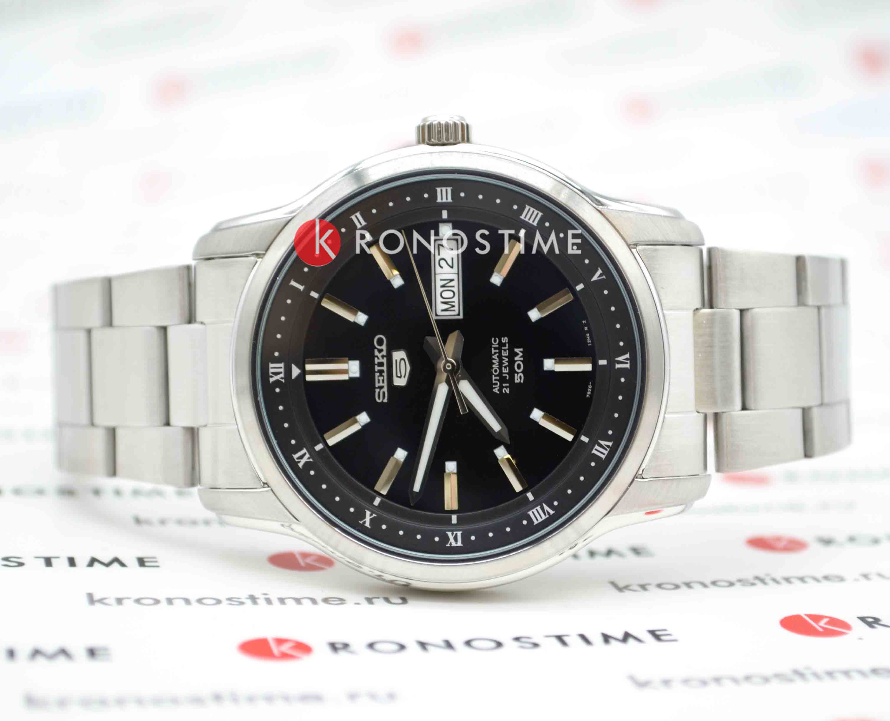 Seiko Seiko 5 Regular SNKP11K1, 5 regular япония мужские часы на браслете нержавеющая сталь боковой вид