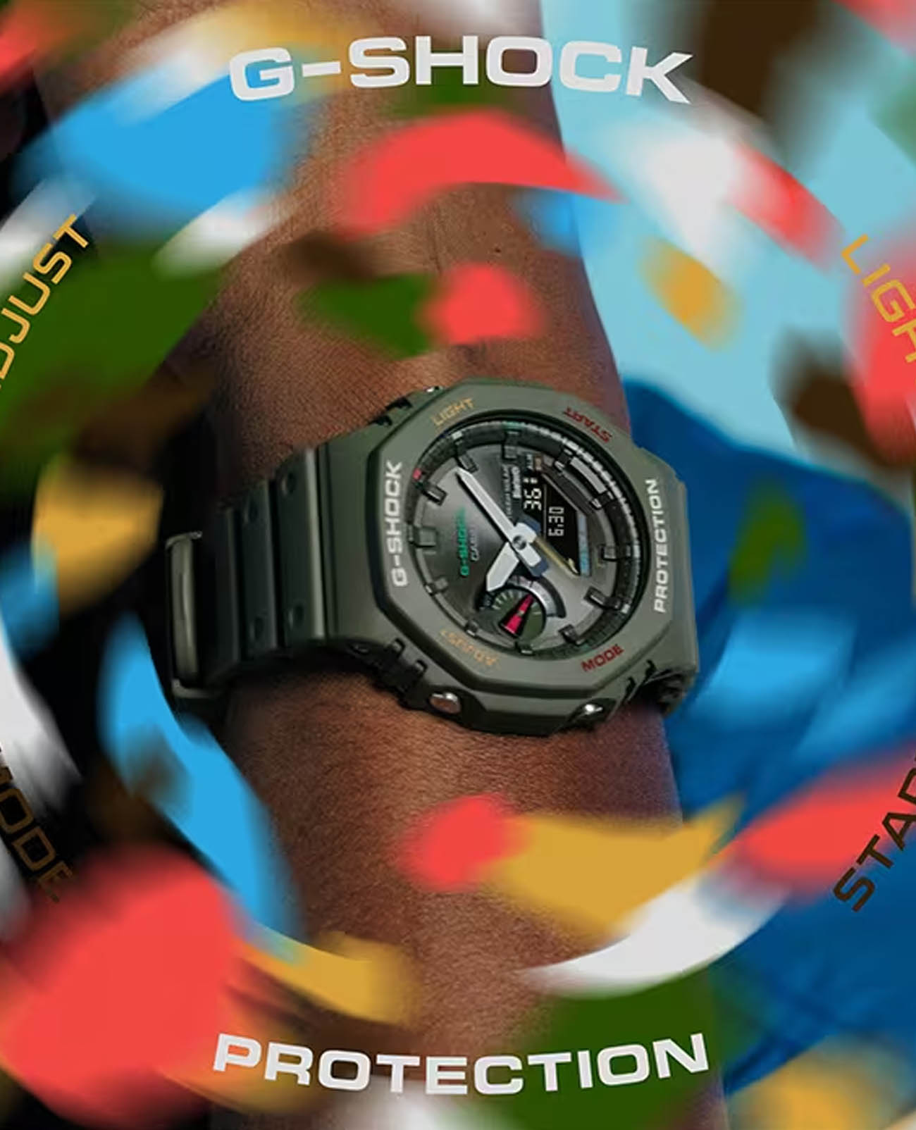 Casio Casio G-Shock GA-B2100FC-3ADR (GA-B2100FC-3A) GA, наручные мужские часы фото под углом