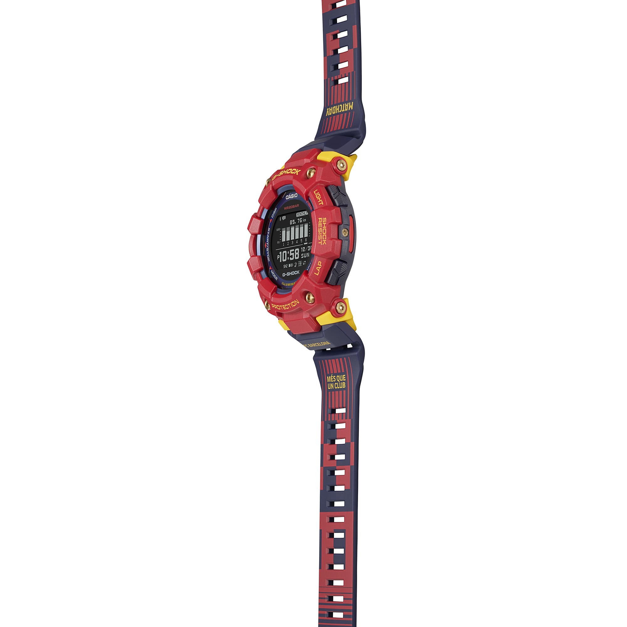 Casio Casio G-Shock GBD-100BAR-4DR (GBD-100BAR-4E) электронные мужские часы часы крупный план черный циферблата
