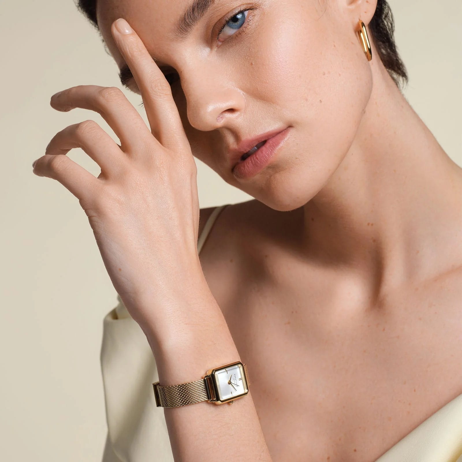 Rosefield Rosefield The Octagon OWGMG-O73,  сша женские часы на браслете нержавеющая сталь с ip-покрытием боковой вид