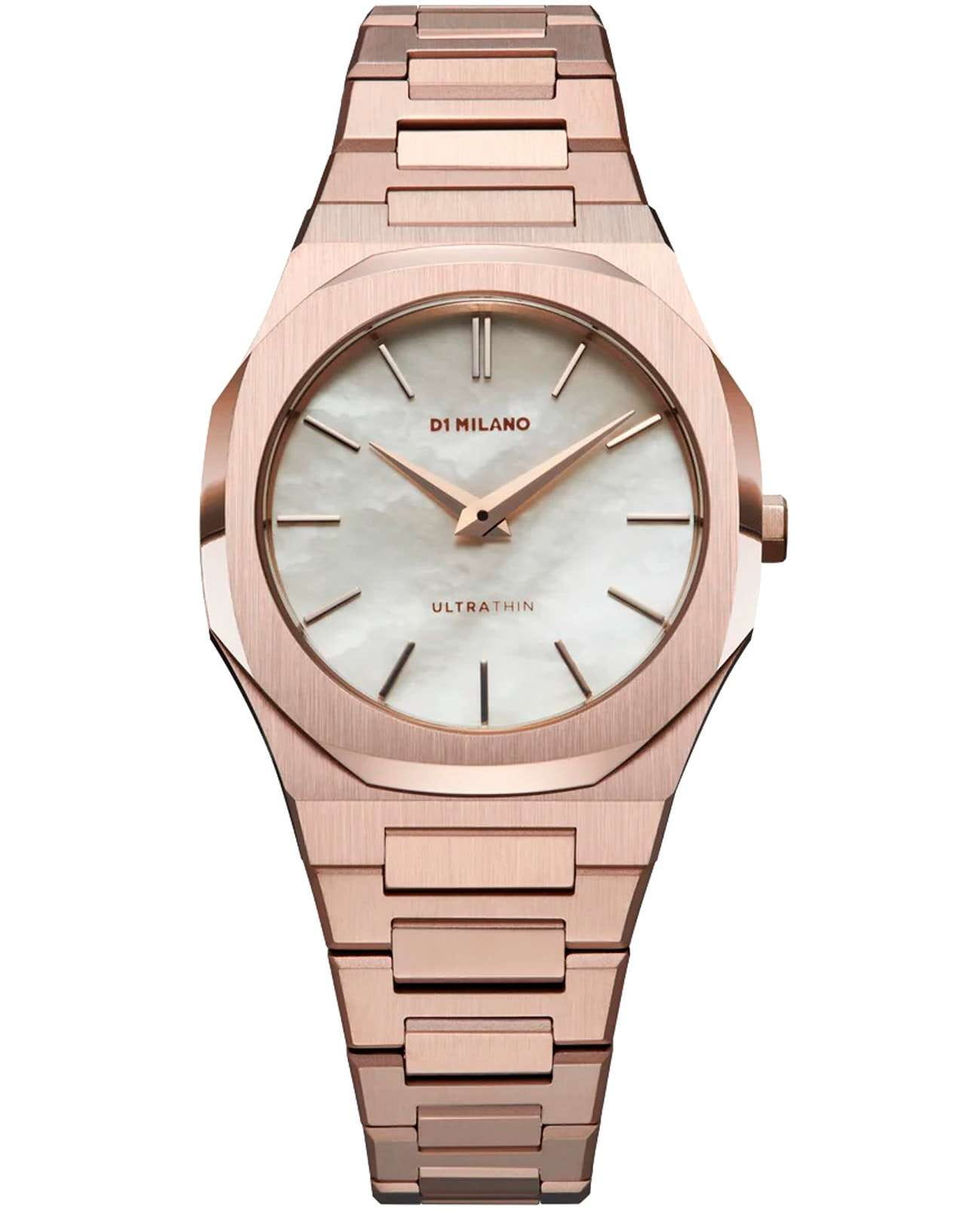 D1 Milano D1 Milano Ultra Thin UTBL20  UTBL20 кварцевые женские часы перламутровый циферблат, браслет нержавеющая сталь с pvd-покрытием — вид спереди