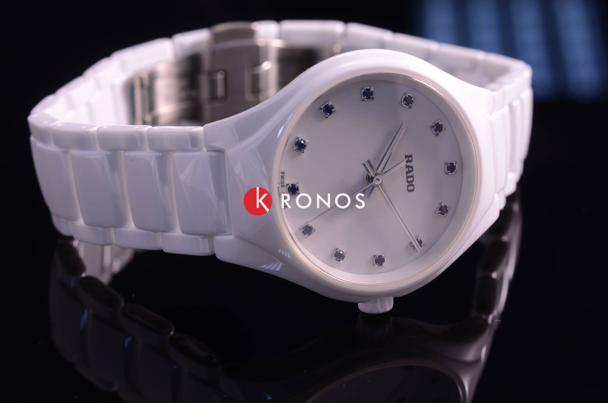 Rado Rado True Diamonds R27061722, true швейцария женские часы на браслете керамика боковой вид