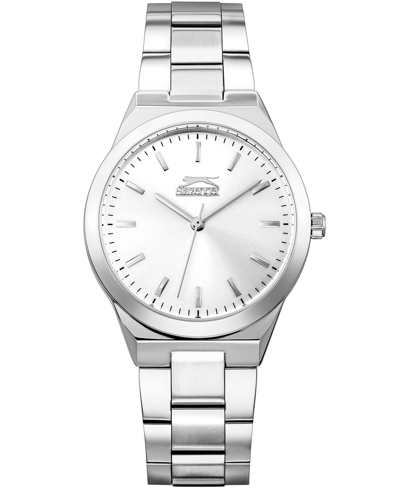 Slazenger Slazenger SL.09.2075.3.01  SL.09.2075.3.01 кварцевые женские часы серебристый циферблат, браслет суперметалл — вид спереди