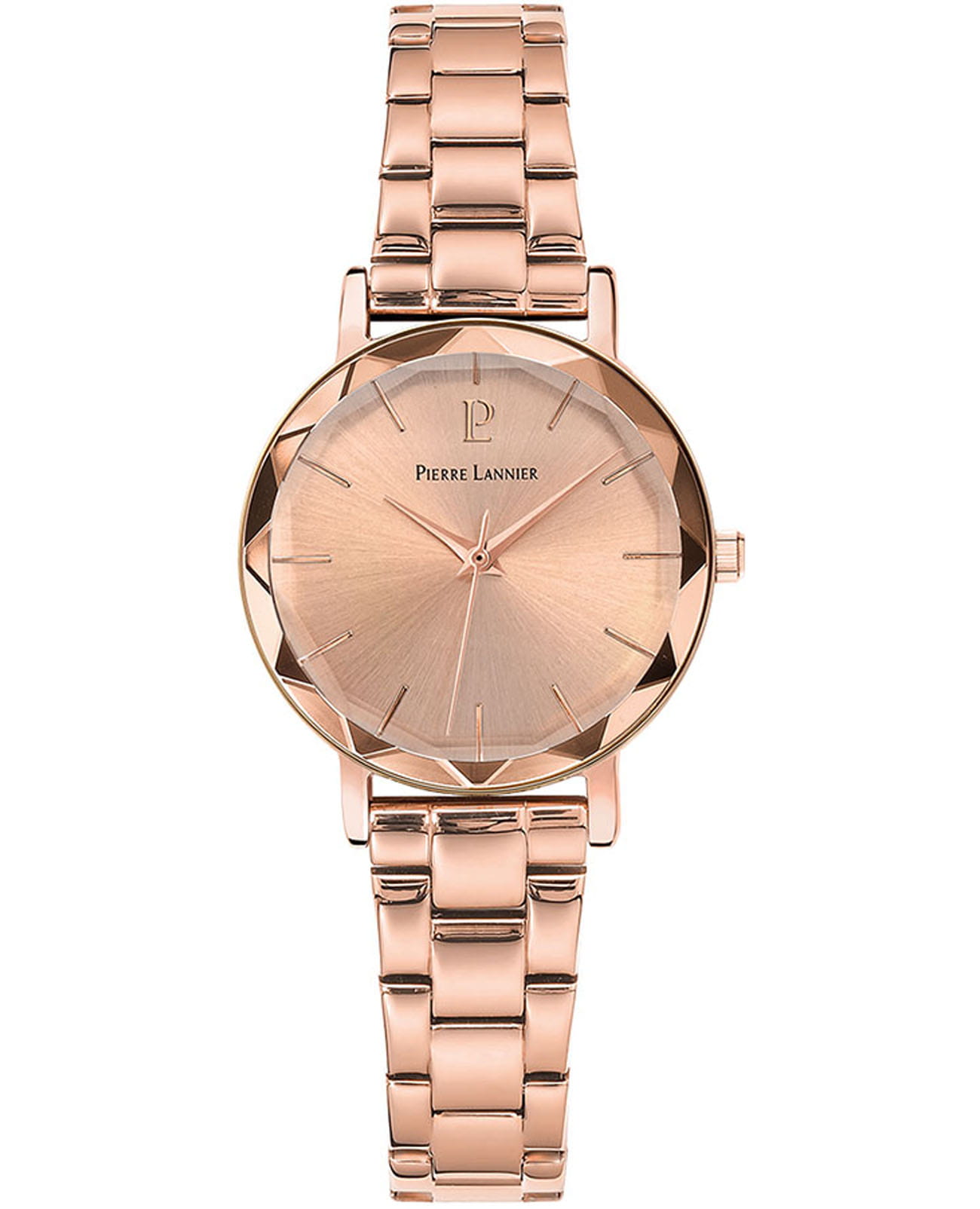 Pierre Lannier Pierre Lannier Multiples 012P958  012P958 кварцевые женские часы золотой циферблат, браслет нержавеющая сталь с ip-покрытием — вид спереди