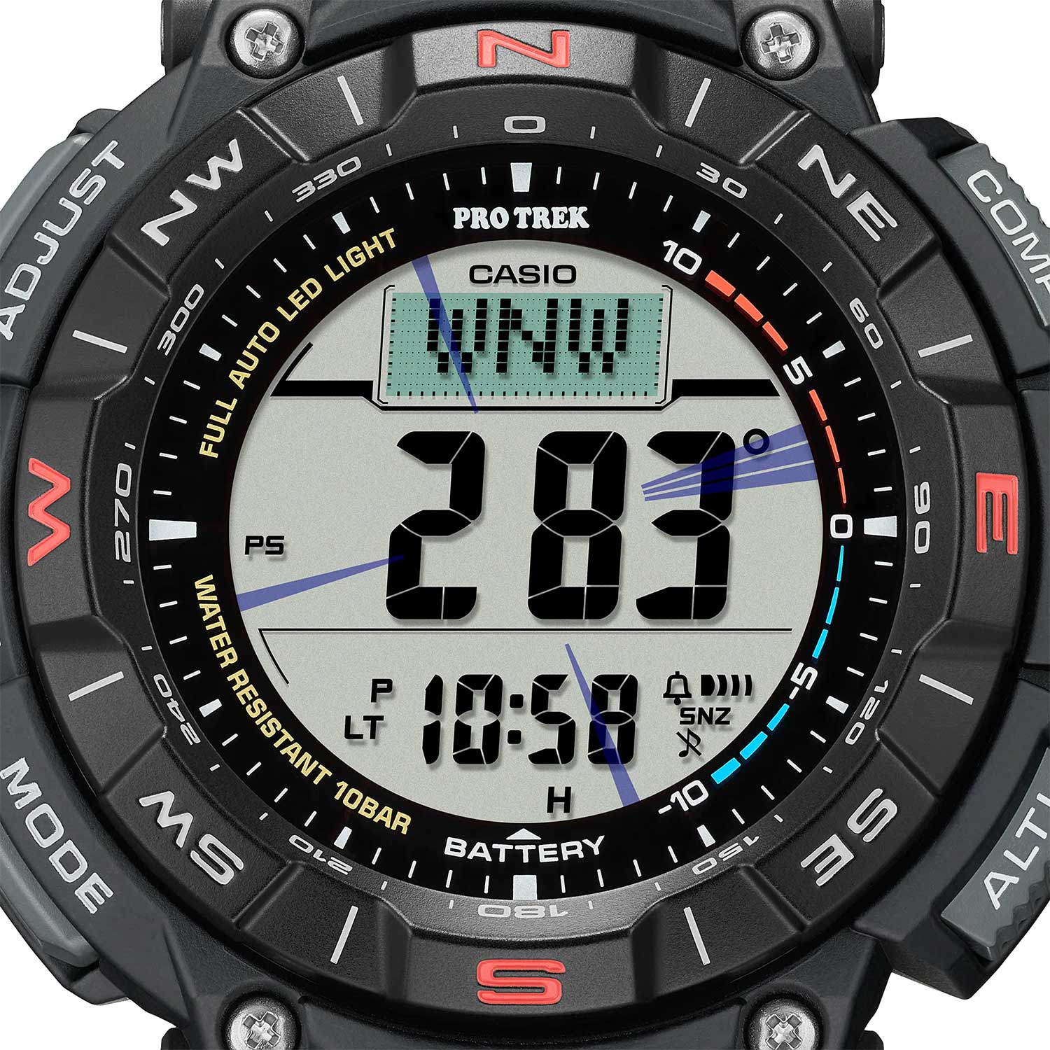 Casio PRG-340-1E мужские часы застежка крупным планом