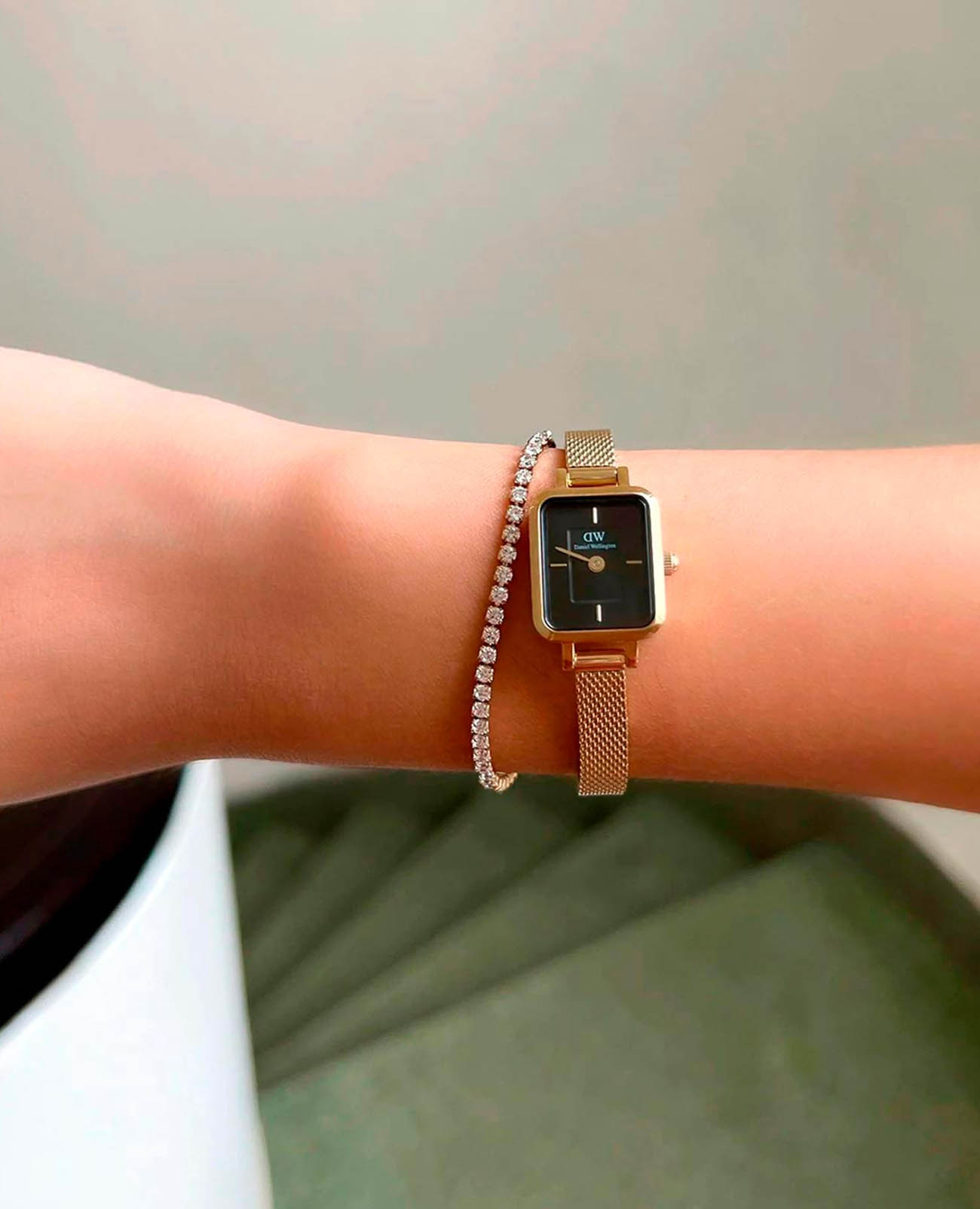 Daniel Wellington Daniel Wellington Quadro DW00100652, petite швеция женские часы на браслете сталь c pvd покрытием боковой вид