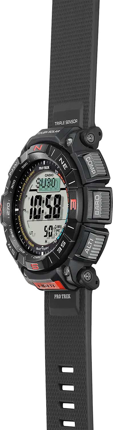 Casio Casio Pro Trek PRG-340-1DR (PRG-340-1E) япония наручные мужские часы заводная головка с логотипом Casio