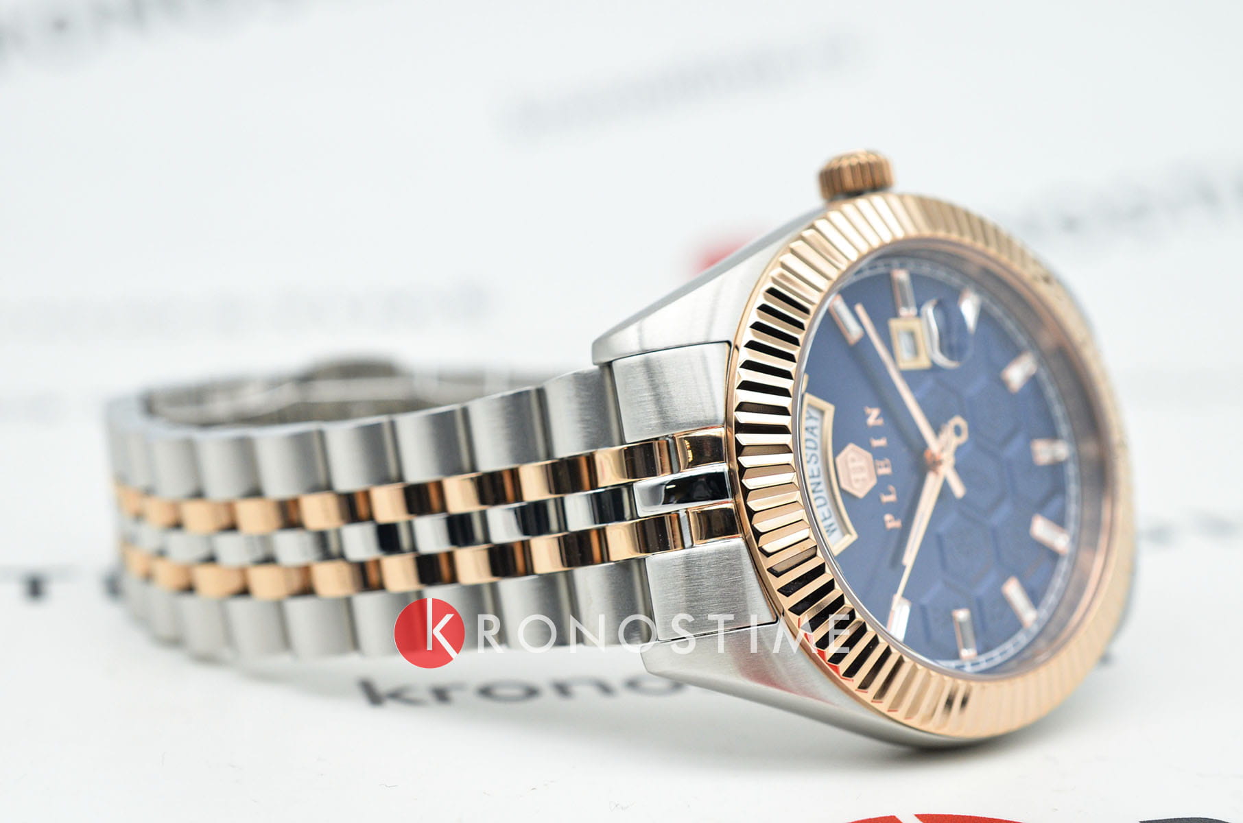 Philipp Plein Philipp Plein Date Superlative Gent PWPVA0524,  германия мужские часы на браслете сталь с ip покрытием боковой вид