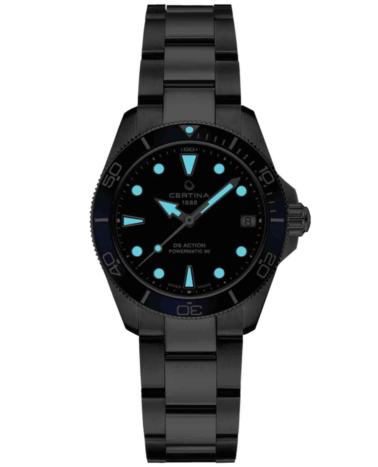 Certina Certina DS Action Lady C032.007.11.041.00 механические женские часы часы крупный план синий циферблата