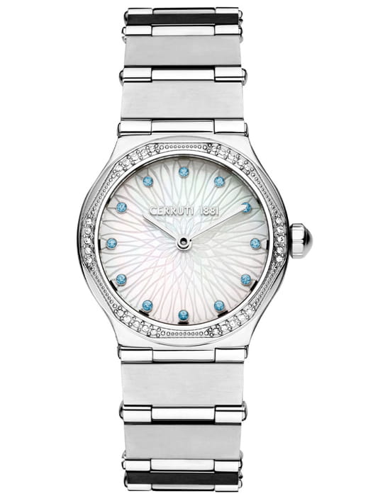 Cerruti 1881 Cerruti 1881 Rendinara XCIWLG0008403-WNE2  XCIWLG0008403-WNE2 кварцевые женские часы белый циферблат, браслет нержавеющая сталь 316l — вид спереди