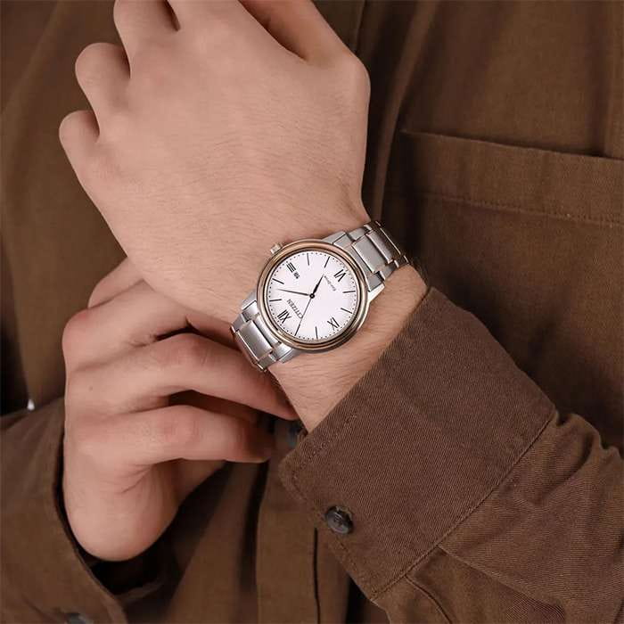 Citizen Citizen Eco-Drive AW1676-86A мужские часы белый циферблат на запястье