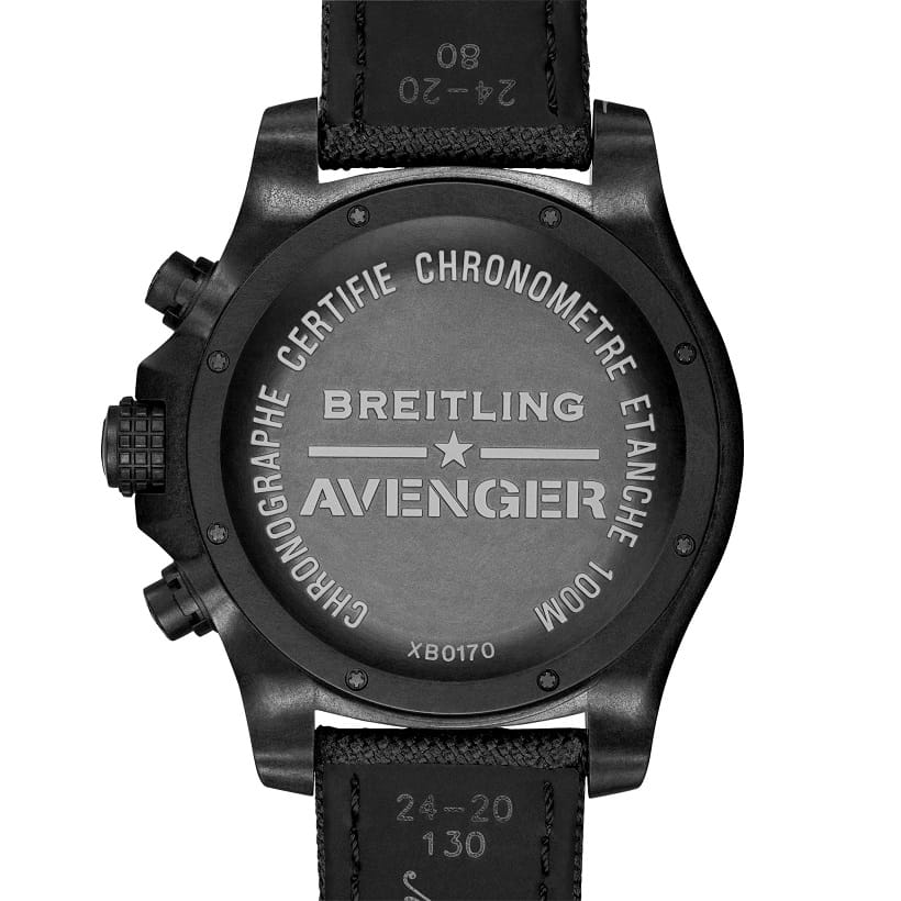 Breitling Breitling Avenger Hurricane 12H XB0170E41B1W1, avenger швейцария мужские часы на браслете полиамидная ткань боковой вид