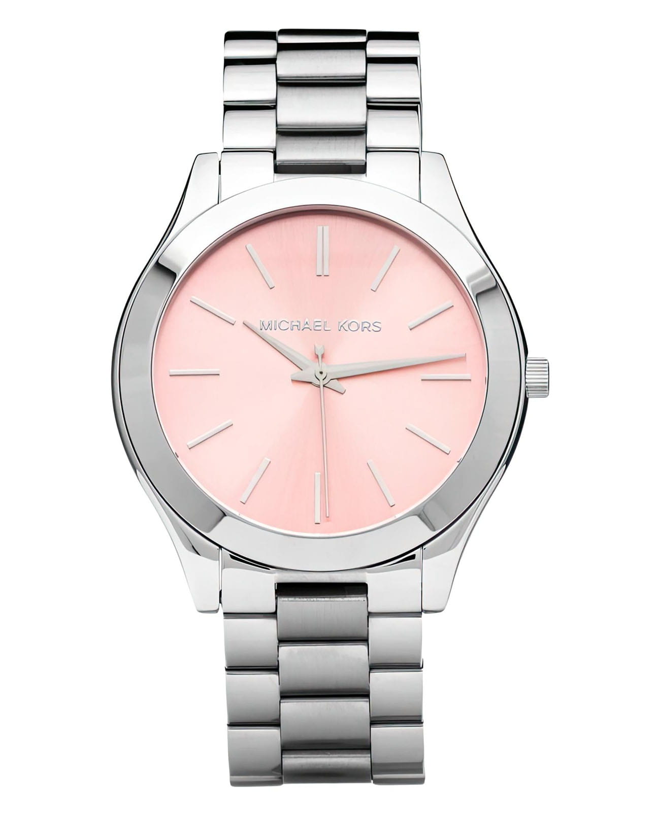 Michael Kors Michael Kors Runway MK3380  MK3380 кварцевые женские часы розовый циферблат, браслет нержавеющая сталь — вид спереди