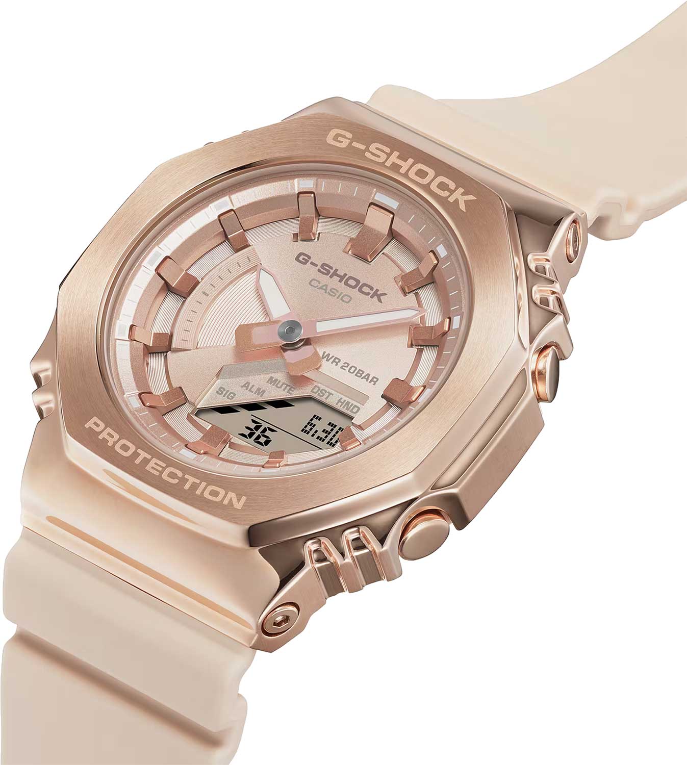Casio GM-S2100PG-4A женские часы застежка крупным планом