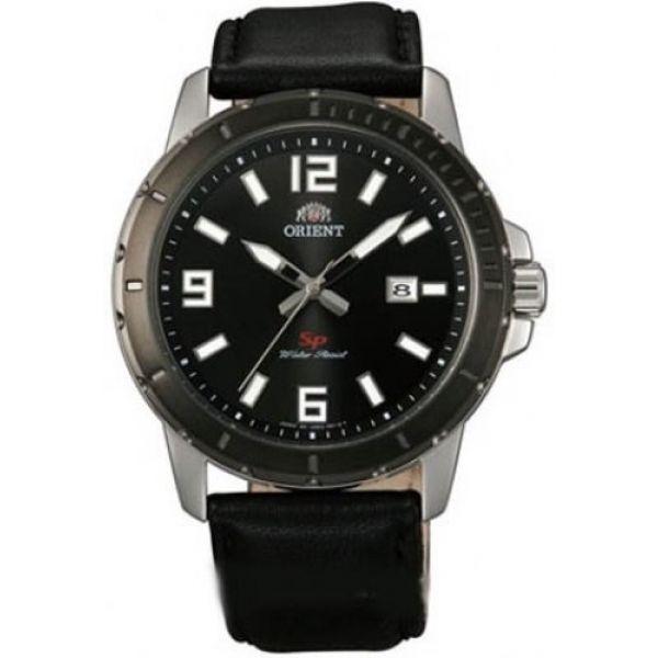 Orient Orient UNE2004B (FUNE2004B)  FUNE2004B  мужские часы  циферблат, браслет кожаный — вид спереди