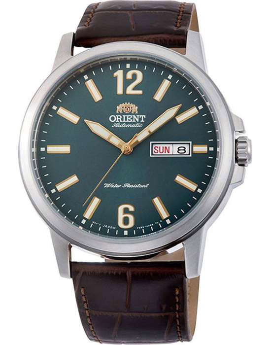 Orient Orient Automatic RA-AA0C06E (RN-AA0C06E)  RA-AA0C06E механические мужские часы зеленый циферблат, браслет кожаный — вид спереди