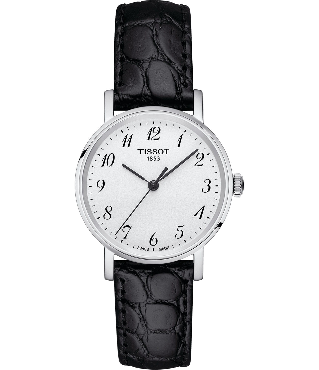 Tissot Tissot Everytime Small T109.210.16.032.00 Everytime T1092101603200 кварцевые женские часы белый циферблат, браслет кожаный — вид спереди