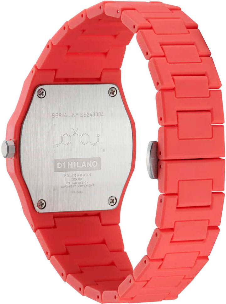 D1 Milano D1 Milano Polycarbon PCBU05,  италия мужские часы на браслете пластик боковой вид