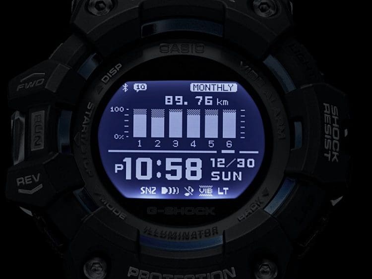 Casio GBD-100-1A7 мужские часы застежка крупным планом