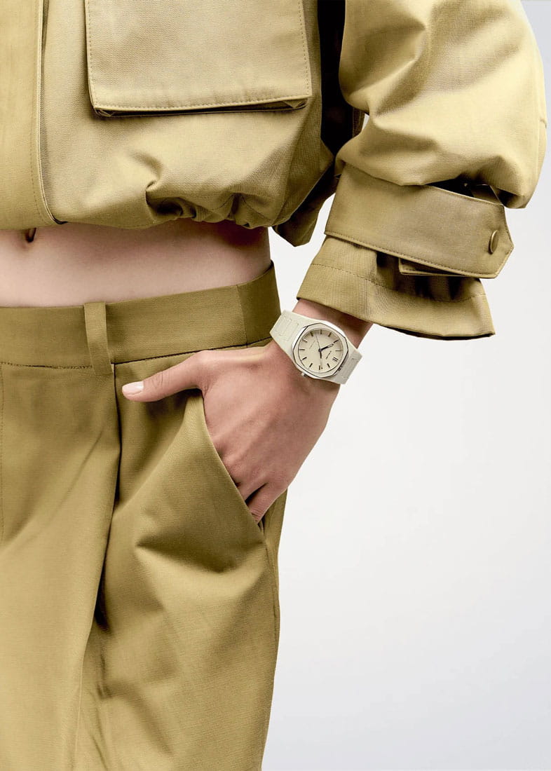 D1 Milano D1 Milano Polycarbon Grey Mesh PCBU16,  италия женские часы на браслете пластик боковой вид