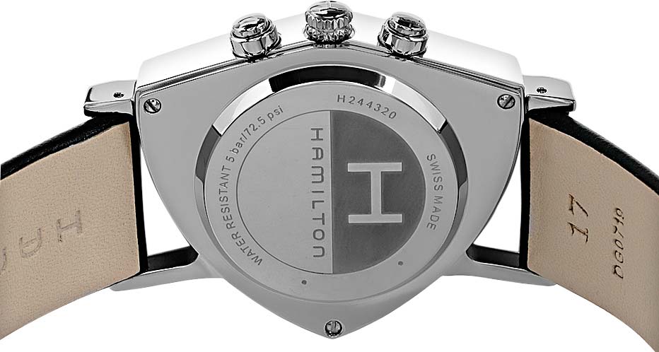 Hamilton Hamilton Ventura Chrono Quartz H24432751, ventura швейцария мужские часы на браслете кожаный боковой вид