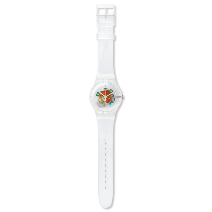 Swatch Swatch New Gent Lacquered SUOK111, gent швейцария мужские часы на браслете силикон боковой вид